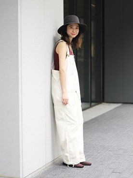 「SLOBE IENA（スローブイエナ）のアイテム（オールインワン・サロペット）」を使った、tsugumiさん（レディース・160cm）の夏コーディネート