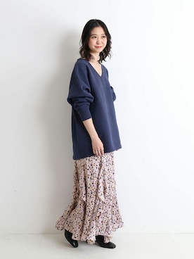 「SLOBE IENA（スローブイエナ）の【ROVERETO/ロベレート】スクエアステッチブーツ◆（ブーツ）」を使った、tsugumiさん（レディース・160cm）の秋コーディネート