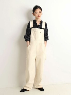 「スローブイエナ」｜「アイテム（オールインワン・サロペット）」を使った、tsugumiさん（レディース・160cm）の冬コーディネート