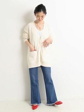 「SLOBE IENA（スローブイエナ）のアイテム（バレエシューズ）」を使った、tsugumiさん（レディース・160cm）の冬コーディネート