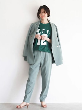 「スローブイエナ」｜「アイテム（その他アウター）」を使った、tsugumiさん（レディース・160cm）の冬コーディネート