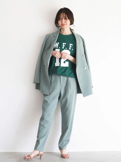 セール】Pe ドビー テーパードパンツ【手洗い可能/ウエストゴム