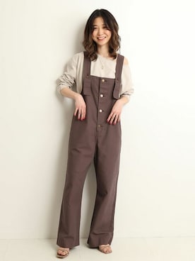 「スローブイエナ」｜「アイテム（オールインワン・サロペット）」を使った、tsugumiさん（レディース・160cm）の春コーディネート