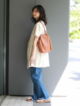 「スローブイエナ」｜「アイテム（その他アウター）」を使った、tsugumiさん（レディース・160cm）の春コーディネート