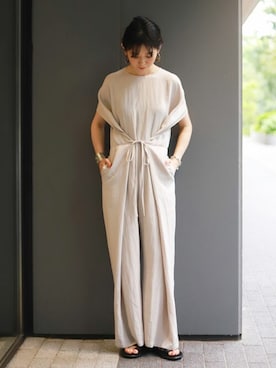 「スローブイエナ」｜「アイテム（オールインワン・サロペット）」を使った、tsugumiさん（レディース・160cm）の夏コーディネート