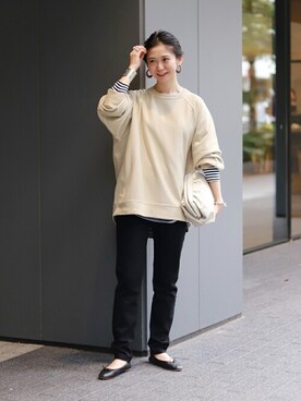 「スローブイエナ」｜「アイテム（スウェット）」を使った、tsugumiさん（レディース・160cm）の秋コーディネート