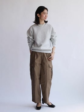 「スローブイエナ」｜「アイテム（スウェット）」を使った、tsugumiさん（レディース・160cm）の秋コーディネート