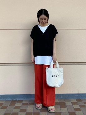 「涼しくて軽い「涼・軽パンツ」」｜sarmsucre14さん（レディース・154cm）の夏コーディネート