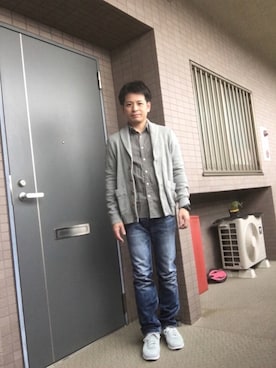 「JUNMEN（ジュンメン）のアイテム（トップス）」を使った、ノーリンさん（メンズ・165cm）の春コーディネート