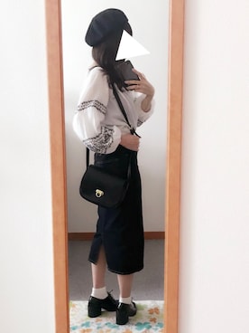 「ジーナシス」｜「アイテム（ハンチング/ベレー帽）」を使った、しちこさん（レディース・158cm）の夏コーディネート