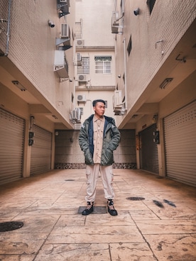 「日常」｜「アイテム（ブルゾン）」を使った、Ptさん（メンズ・174cm）の冬コーディネート