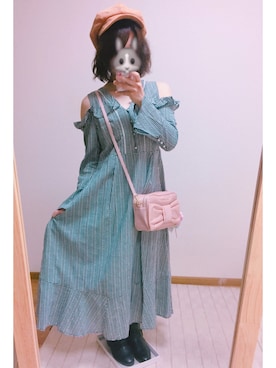 「アイテム（シャツワンピース）」を使った、୨୧ᴺᴬᴿᵁ୨୧ *。さん（レディース・153cm・20代）の夏コーディネート