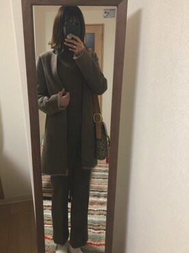 「URBAN RESEARCH（アーバンリサーチ）のアイテム（ムートンコート）」を使った、るみさん（レディース・167cm）の冬コーディネート