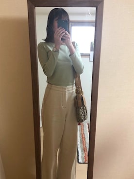 「ピスタチオ」｜「アイテム（腕時計）」を使った、るみさん（レディース・168cm）の春コーディネート