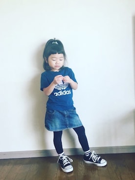 「手羽先フェス」｜a o さん（キッズ・100cm）の春コーディネート