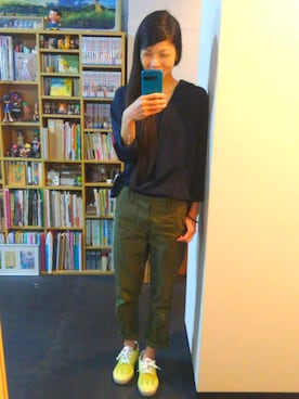 「えり抜きシャツ」｜pann さん（レディース・165cm）の春コーディネート