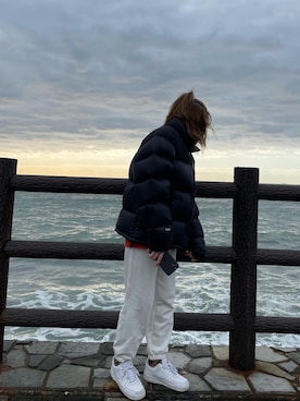 「northface」｜「アイテム（ダウンジャケット/コート）」を使った、girl25さん（レディース・160cm）の冬コーディネート