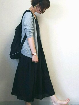 ワンピース ドレスを使った ショートボブ の人気ファッションコーディネート 髪型 セミロングヘアー Wear