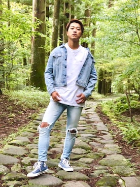 「秋のマイ旬スタイル」｜「アイテム（デニムジャケット）」を使った、B.akinoriさん（メンズ・183cm）の秋コーディネート