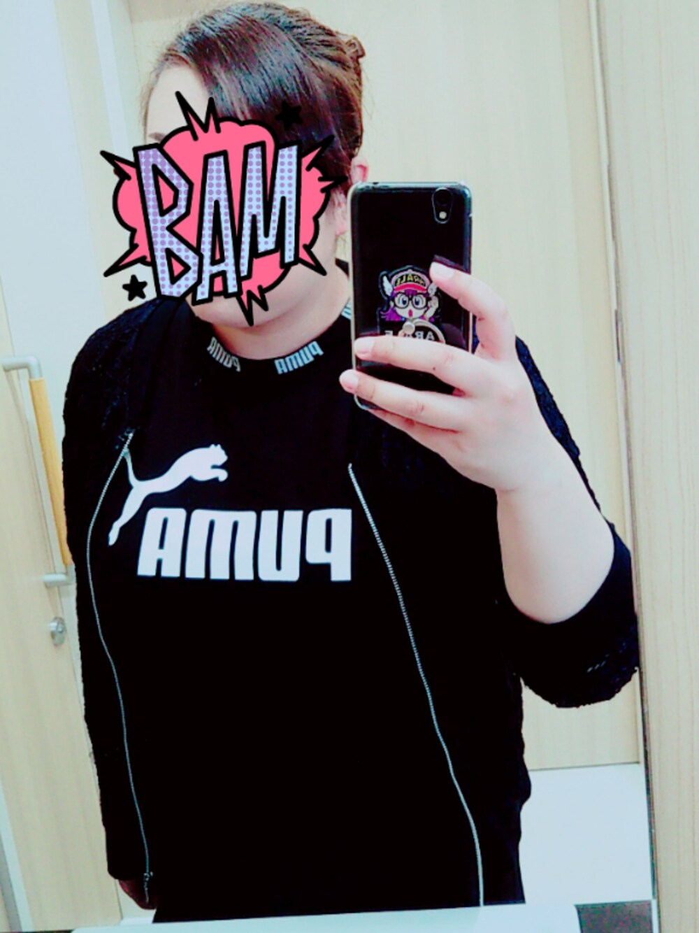 「PUMA」｜「PUMAのアイテム（ワンピース/ドレス、ブラック系）」を使った、CHIKOさん（レディース・160cm）の春コーディネートの1枚目の写真