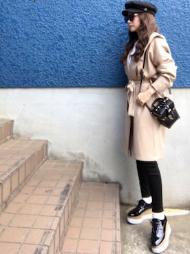 「NOISE MAKER（ノイズメーカー）のアイテム（その他アウター）」を使った、shino◡̈*❤︎さん（レディース・154cm）の春コーディネート
