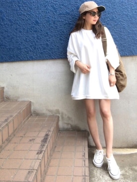 shino◡̈*❤︎さん（レディース・154cm）の夏コーディネート