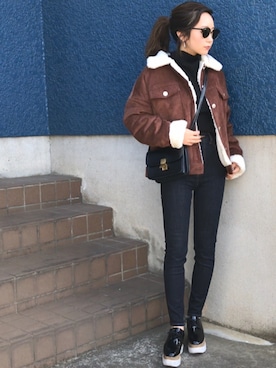 shino◡̈*❤︎さん（レディース・154cm）の冬コーディネート