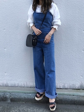 「LAULEN（ローレン）のアイテム（サロペット/オーバーオール）」を使った、shino◡̈*❤︎さん（レディース・154cm）の春コーディネート