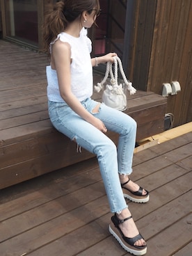 shino◡̈*❤︎さん(レディース・154cm)の夏コーディネート