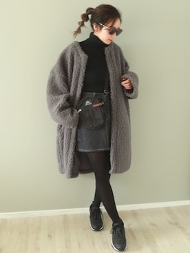 shino◡̈*❤︎さん（レディース・154cm）の冬コーディネート