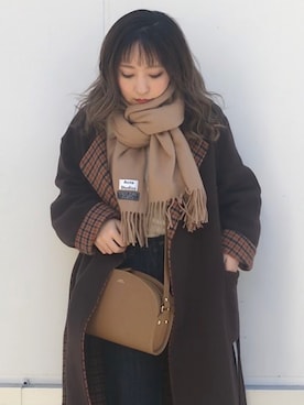 「SLOBE IENA（スローブイエナ）のアイテム（その他アウター）」を使った、shino◡̈*❤︎さん（レディース・154cm）の冬コーディネート
