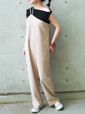「LAULEN（ローレン）のアイテム（サロペット/オーバーオール）」を使った、shino◡̈*❤︎さん（レディース・155cm）の夏コーディネート