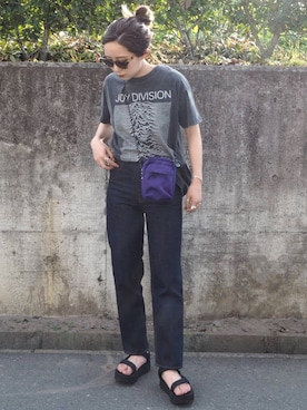 「Teva（テバ）のTeva / プラットフォーム ユニバーサル（サンダル）」を使った、shino◡̈*❤︎さん（レディース・155cm）の夏コーディネート