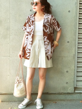 shino◡̈*❤︎さん（レディース・155cm）の夏コーディネート