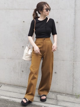 「Teva（テバ）のTeva / プラットフォーム ユニバーサル（サンダル）」を使った、shino◡̈*❤︎さん（レディース・154cm）の夏コーディネート