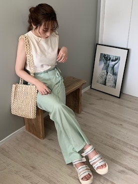 shino◡̈*❤︎さん（レディース・154cm）の夏コーディネート