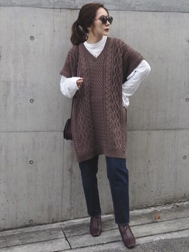 shino◡̈*❤︎さん（レディース・154cm）の秋コーディネート