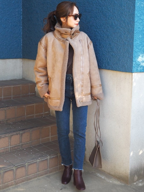 shino◡̈*❤︎����̃��[�g���R�[�g�u���[�g���{�A�t���C�g�W���P�b�g�iAuntie Rosa Holiday�b�A���e�B���[�U�z���f�[�j�v���g�����R�[�f�B�l�[�g