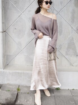 shino◡̈*❤︎さん（レディース・154cm）の春コーディネート