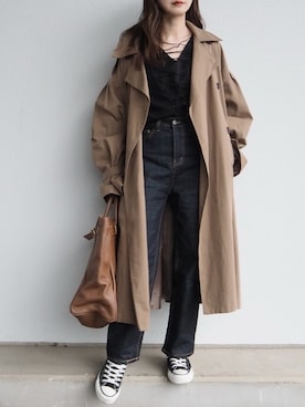 shino◡̈*❤︎さん(レディース・154cm)の春コーディネート