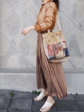 「PERSON'S（パーソンズ）のアイテム（バッグ）」を使った、shino◡̈*❤︎さん（レディース・154cm）の春コーディネート