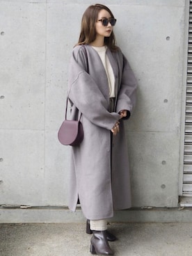 「STUDIOUS（ステュディオス）のアイテム（ブーツ）」を使った、shino◡̈*❤︎さん（レディース・154cm）の秋コーディネート