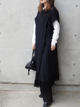 「LAULEN（ローレン）のアイテム（スラックス）」を使った、shino◡̈*❤︎さん（レディース・154cm）の秋コーディネート