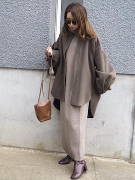 Audrey and John Wad】カシミア混ハンドメイドショートコートを使った