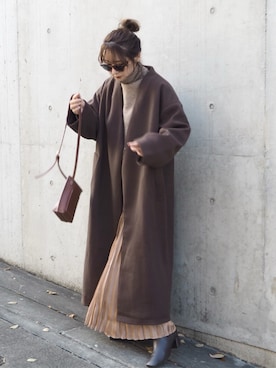 「STUDIOUS（ステュディオス）のアイテム（ブーツ）」を使った、shino◡̈*❤︎さん（レディース・154cm）の秋コーディネート