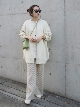 「Solace（ソレイス）のアイテム（パンツ）」を使った、shino◡̈*❤︎さん（レディース・154cm）の冬コーディネート