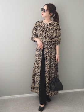 「LAULEN（ローレン）のアイテム（スラックス）」を使った、shino◡̈*❤︎さん（レディース・154cm）の春コーディネート