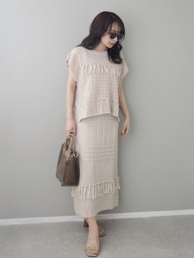 shino◡̈*❤︎さん（レディース・154cm）の春コーディネート