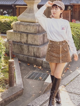 「FREE'S MART（フリーズマート）のアイテム（キャスケット）」を使った、peepさん（レディース・160cm）の秋コーディネート