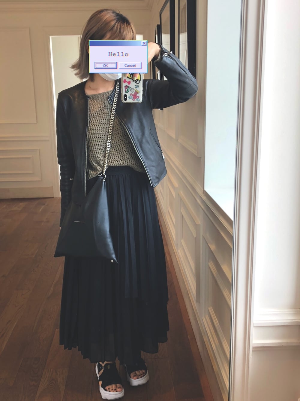 PUBLIC TOKYOのライダースジャケットを使った人気ファッション